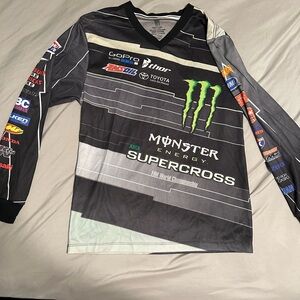Monster Energy Supercross Men's Jersey - Black and Gray
